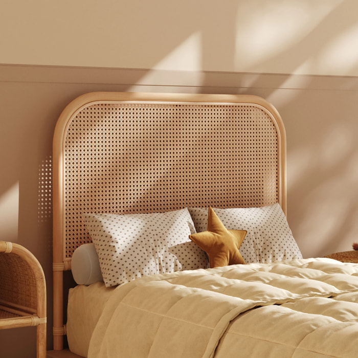 Tête de lit en rotin et cannage 90 cm - Naïra