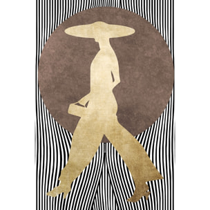 Tableau silhouette femme à chapeau Tableau alu Dibond