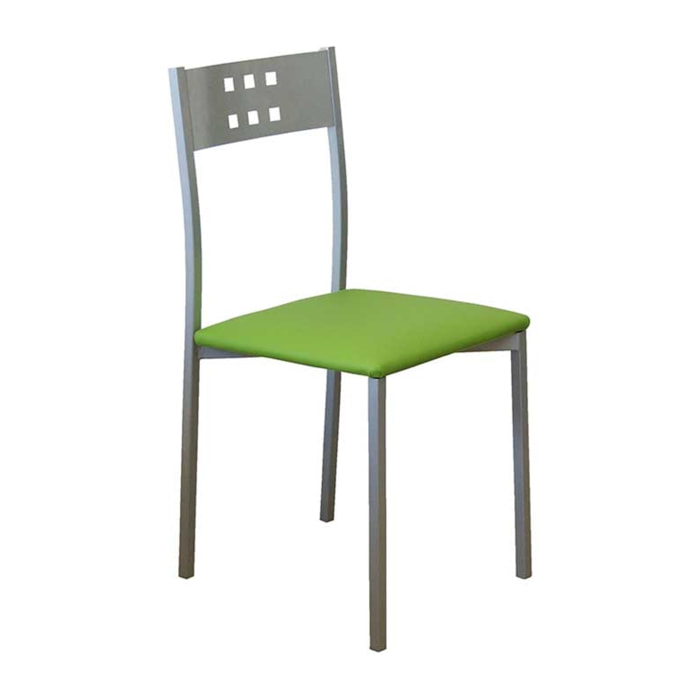 Set de 4 sillas – Polipiel lisa con diseño minimalista