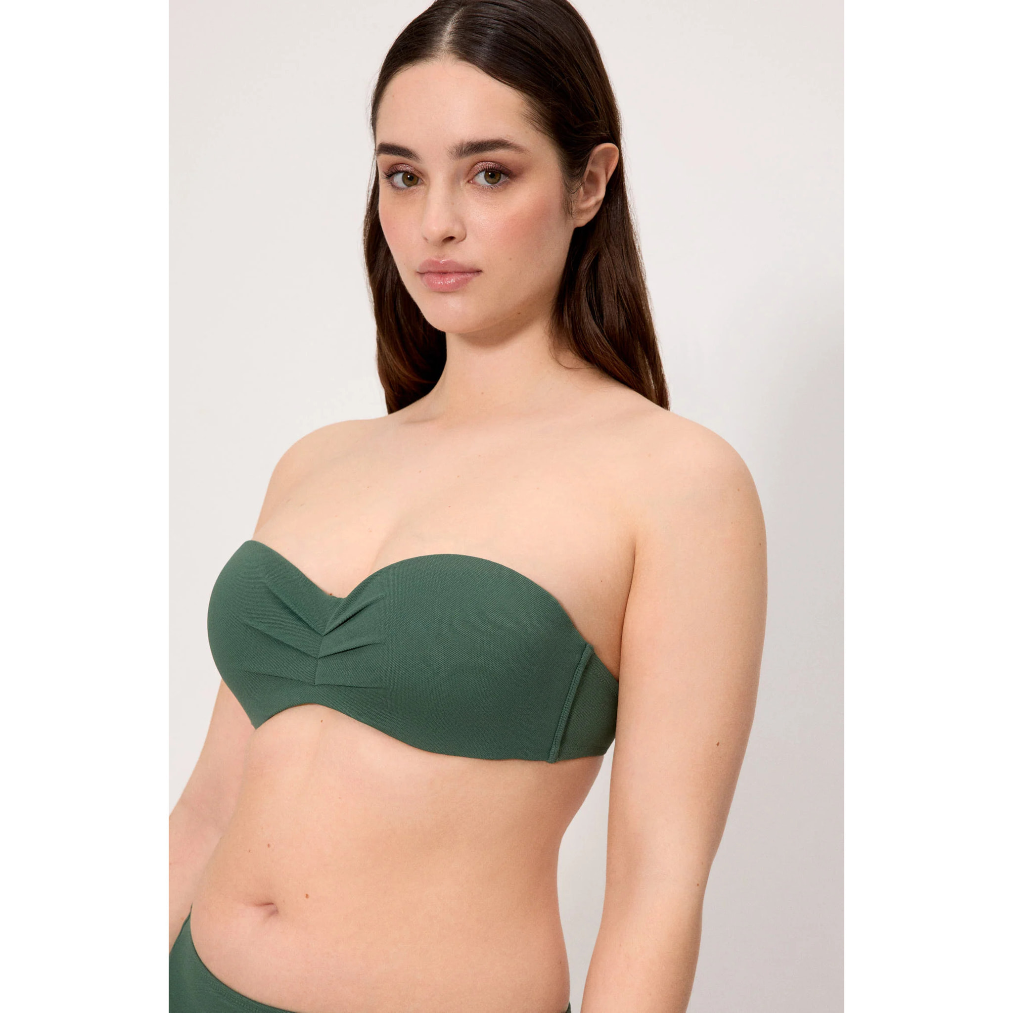 Top bikini bandeau Verde