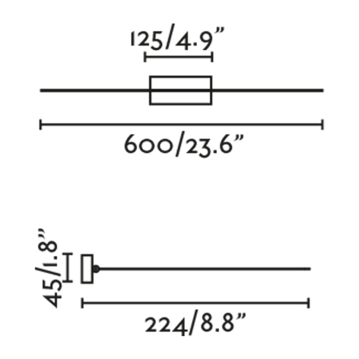 MAGRITTE 600 Lámpara iluminacuadros negro
