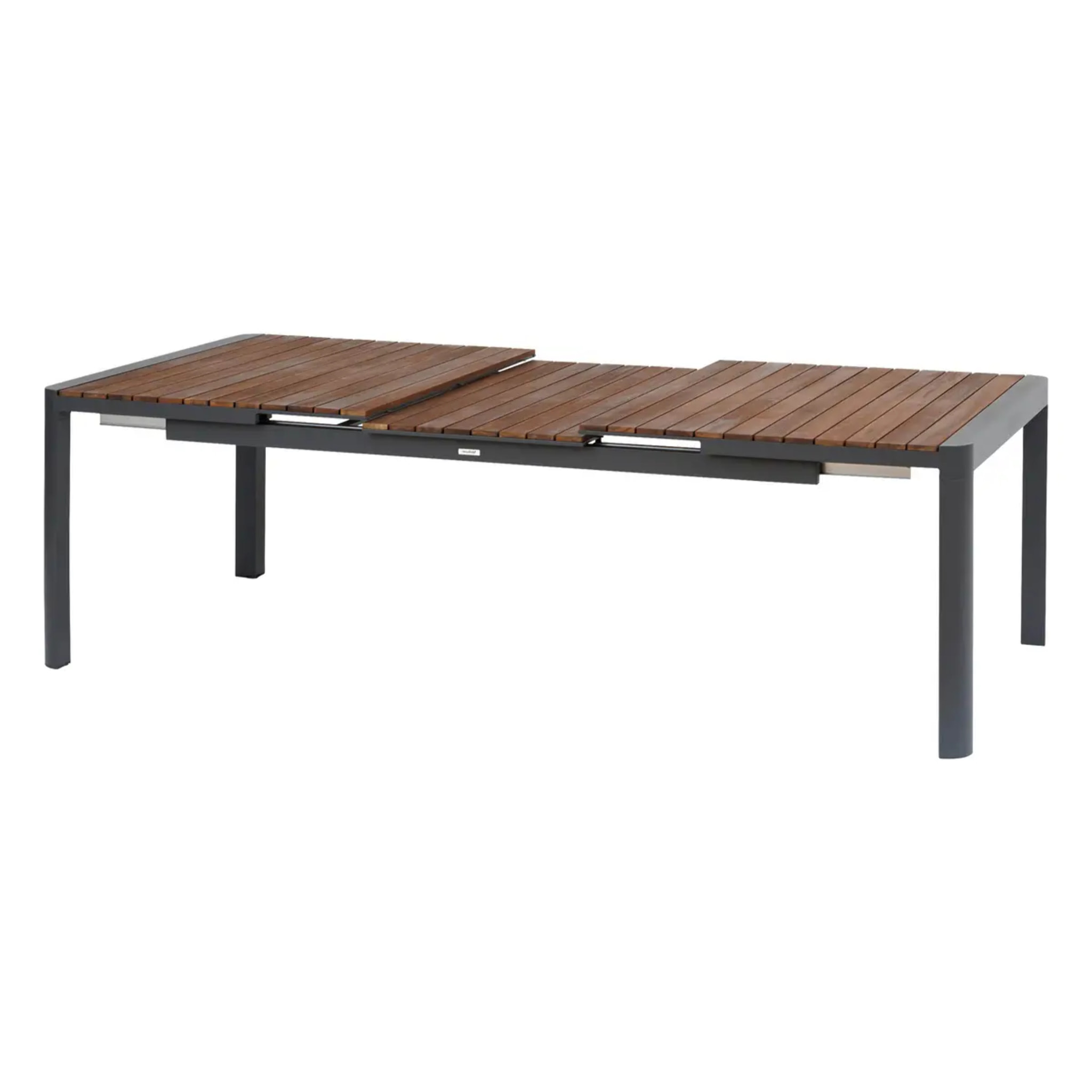 Table de jardin extensible "Paradize" Noyer & graphite 12 places en aluminium et acacia