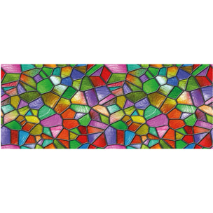 Adhésif Film Fenêtre Anti Regard Occultant - VITRAIL MULTICOLOR - Stickers Autocollant Brise-Vue pour Vitres & Porte de Douche - 40x100cm