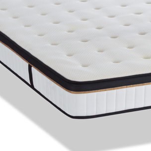 Matelas Emeraude, Mémoire de Forme & Mousse polyuréthane Hyper Soft Air System, Soutien Ferme, 24 cm, Très Bonne Aération