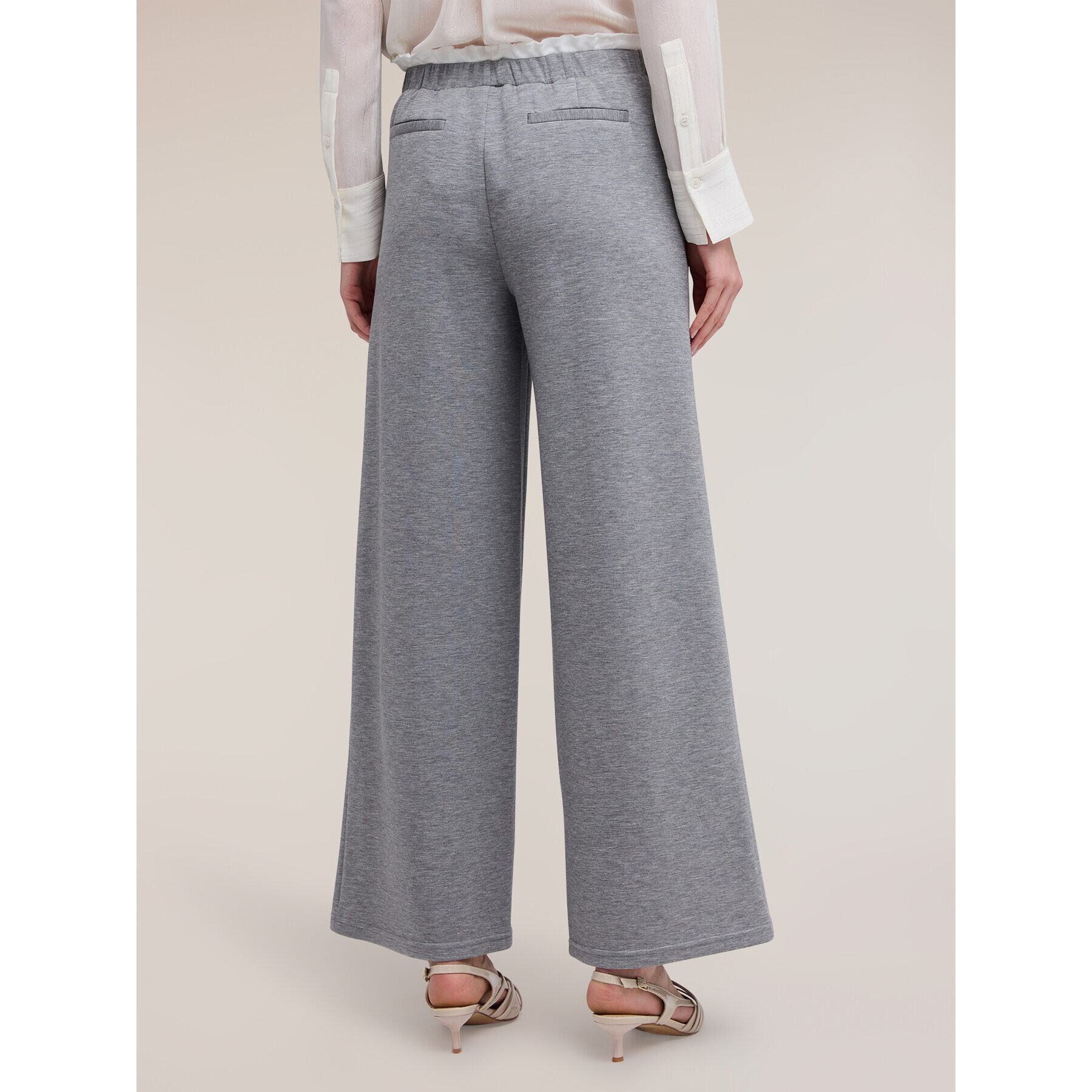 Motivi - Pantalones palazzo en scuba - Gris