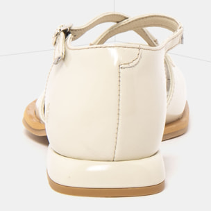 Zapatos 2002 NAPPA SHINNY CREAM / BERGAMO color Cream