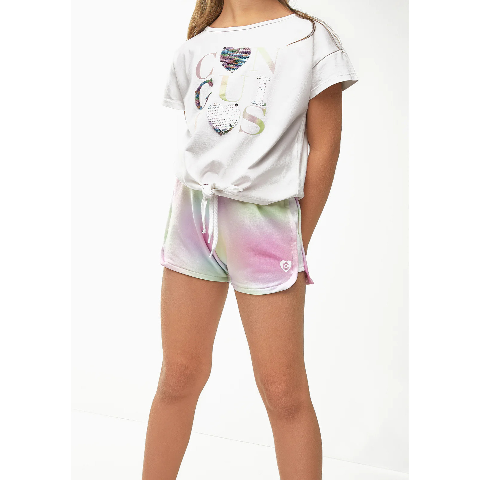 Conguitos - Pantaloni sportivi corti per ragazza