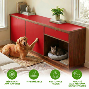 Rouleau adhésif décoratif Vinyle au Mètre - Rouge cerise - Sticker Lavable Imperméable Mur Cuisine Meubles