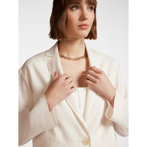 Elena Mirò - Americana de lino - Blanco