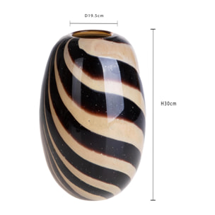 Vaso effetto righe - 19,5xH30x19,5cm - Pezzi 1 - Bianchi Dino SpA