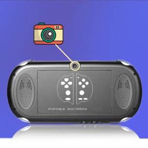 Console per videogiochi X7 a 64 bit con giochi classici preinstallati. Schermo da 4,3 pollici, lettore multimediale, fotocamera.