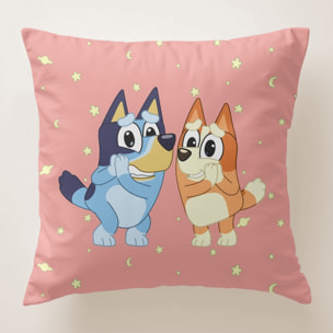 Housse de coussin BLUEY avec garnissage 45x45.