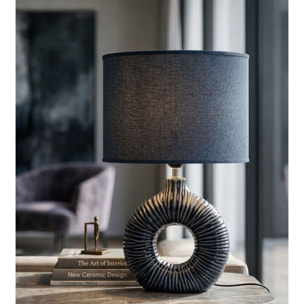 LAMPADA DA TAVOLO SETA BLU CM 28,5X15X43