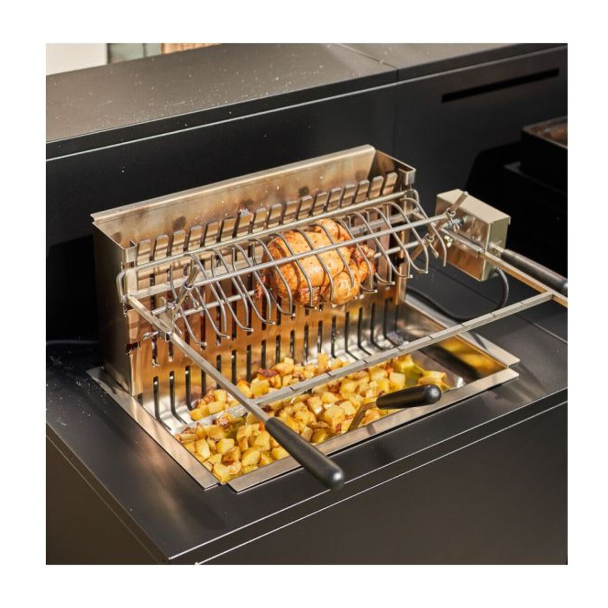 Barbecue charbon FORGE ADOUR 961.56 inox encastrable 56 cm
