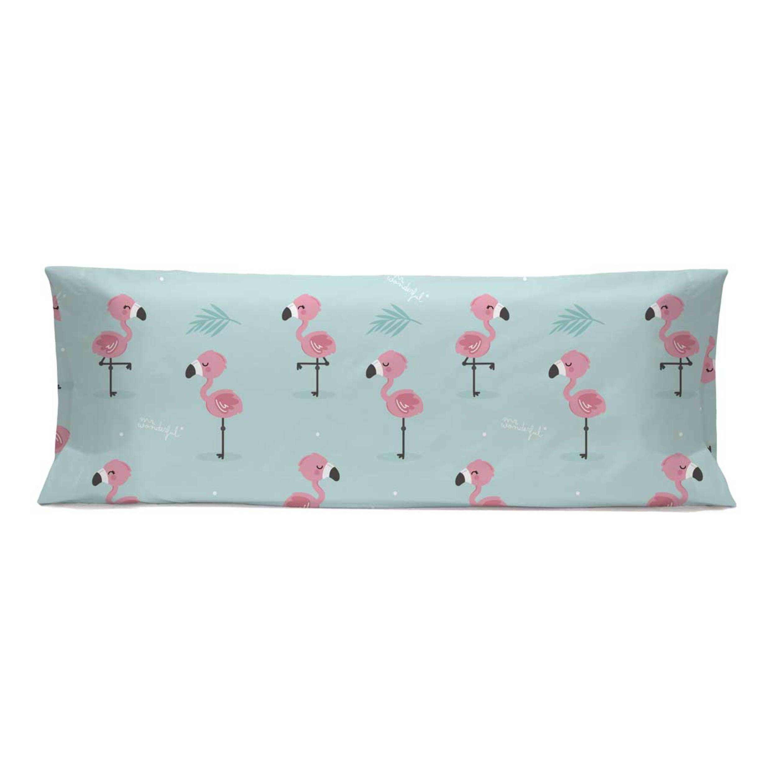 Funda de almohada 45x110 cm (cama de 90 cm) FLAMINGOS