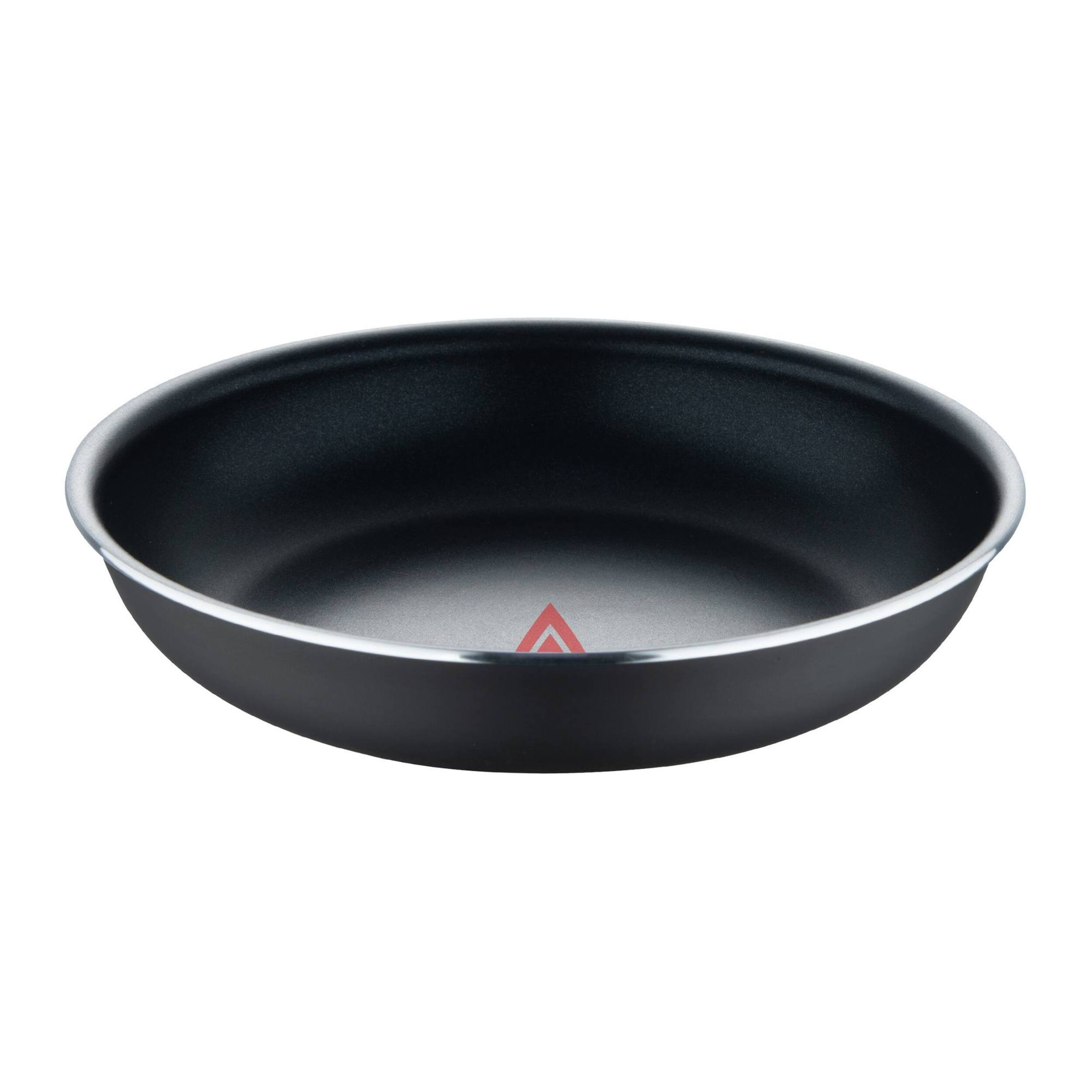 Set de 4 Sartenes Heat Dot Ø22Ø24Ø26Ø28cm en Aluminio prensado Negro + 2 Mangos extraíbles Click&Cook Bergner
