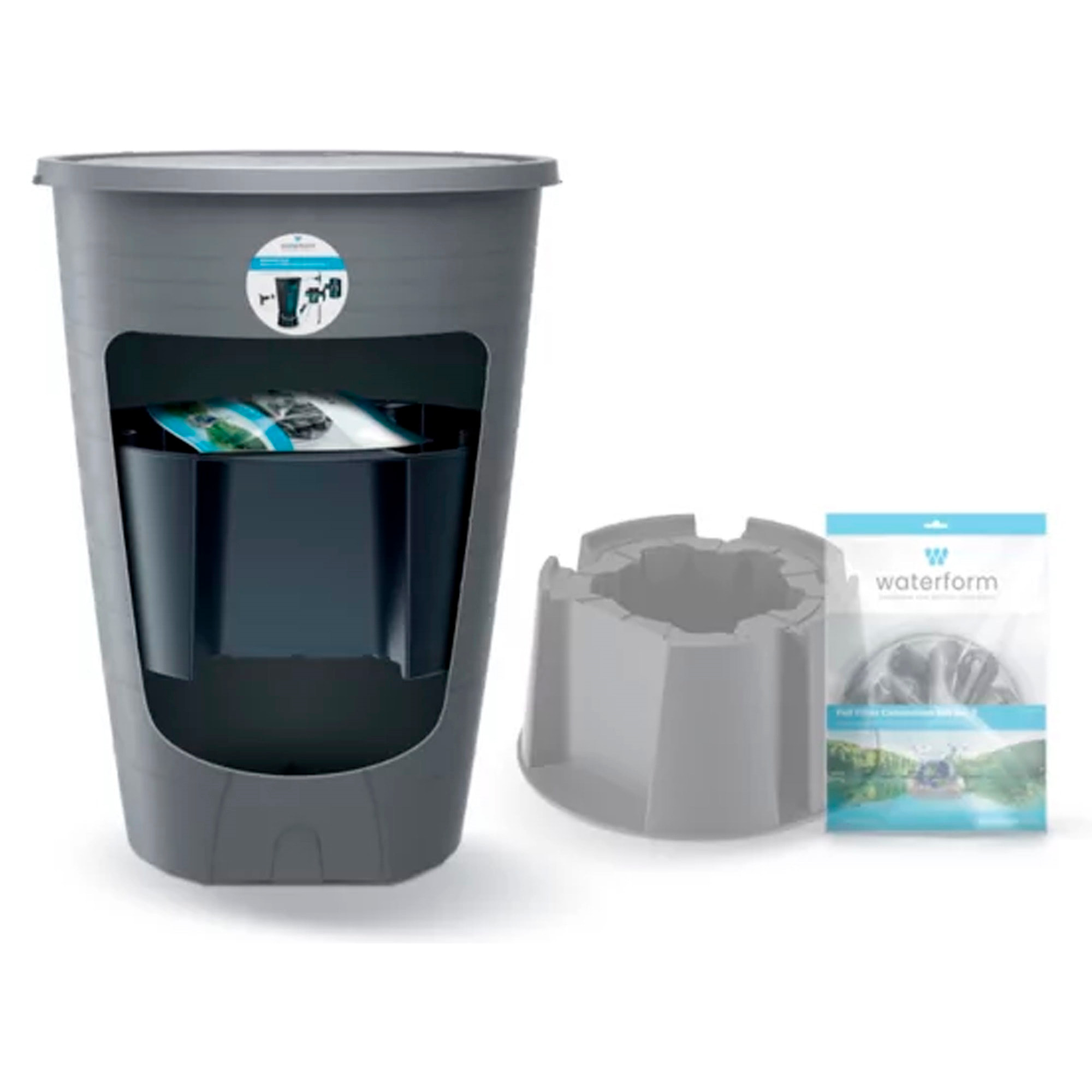 Depósito para agua de lluvia, incluye base y set de conexión peruno set 260l., dimensiones (mm) 720x720x1260