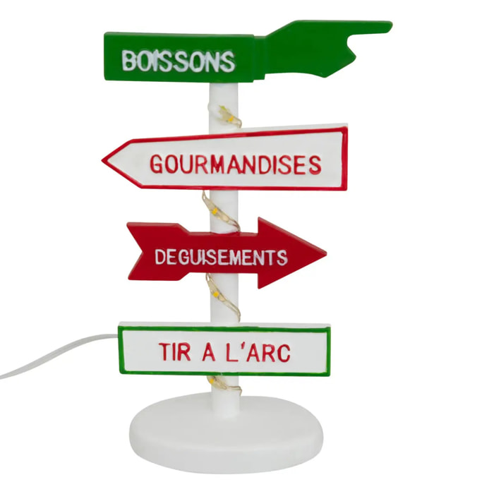 Accessoire village panneau lumineux fête foraine 4 LED