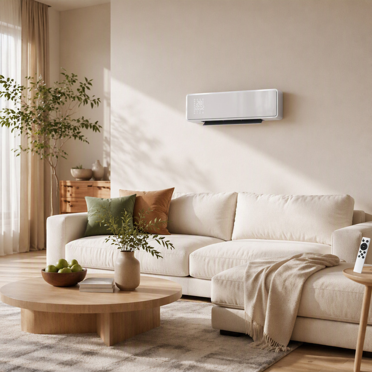 Chauffage soufflant mural 2000W chauffage céramique PTC radiateur réglable timer oscillant télécommande blanc