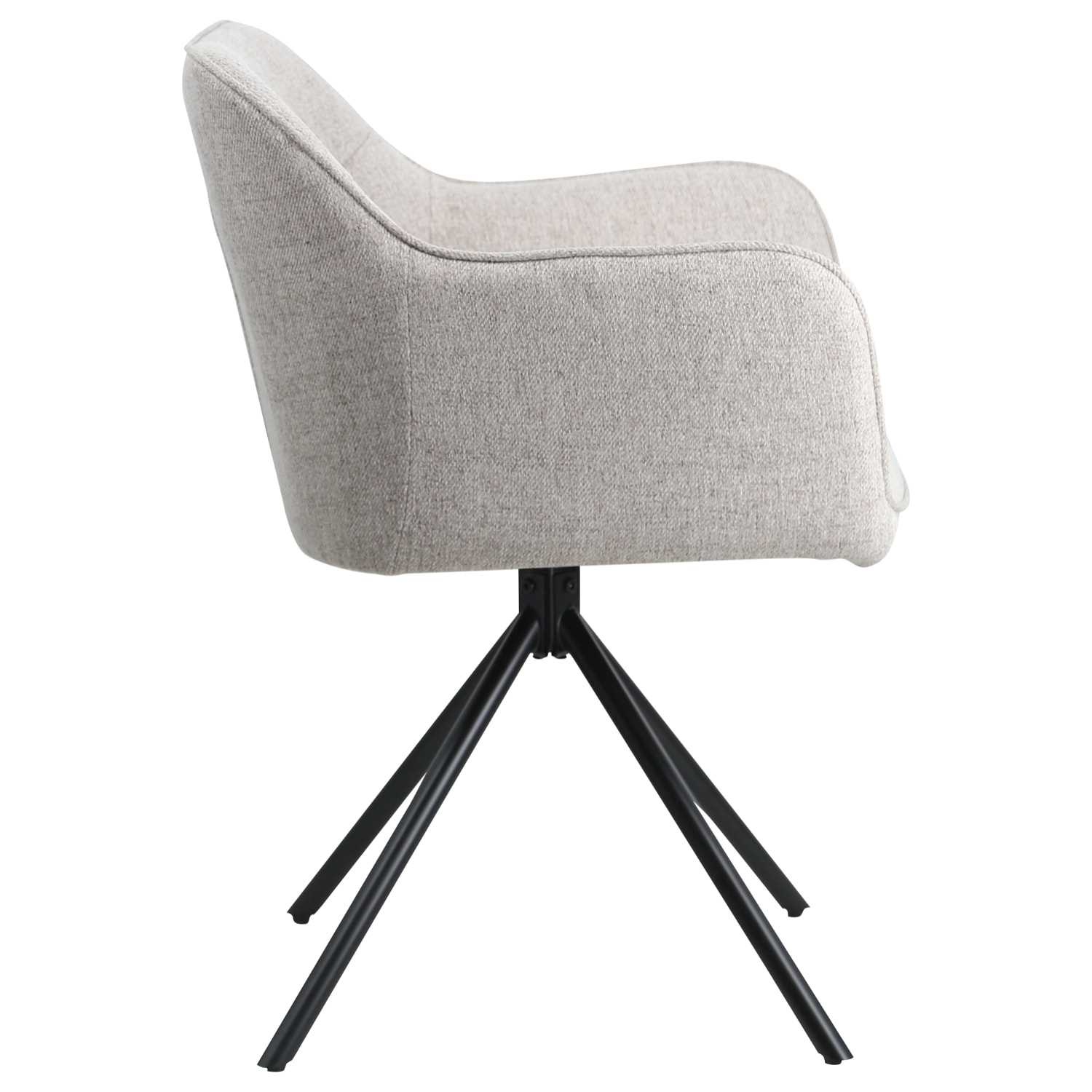 Lot de 2 chaises en tissu gris DANNA