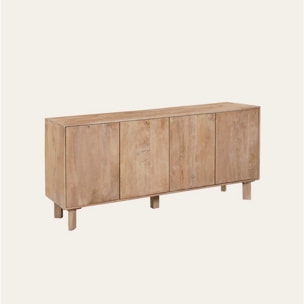 Buffet Bondi -bois massif de mangue et mdf-couleur arabica 160 x 75 x 40 cm