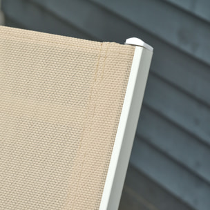 Tumbona para Exterior con Ruedas Chaise Longue de Terraza Respaldo Regulable