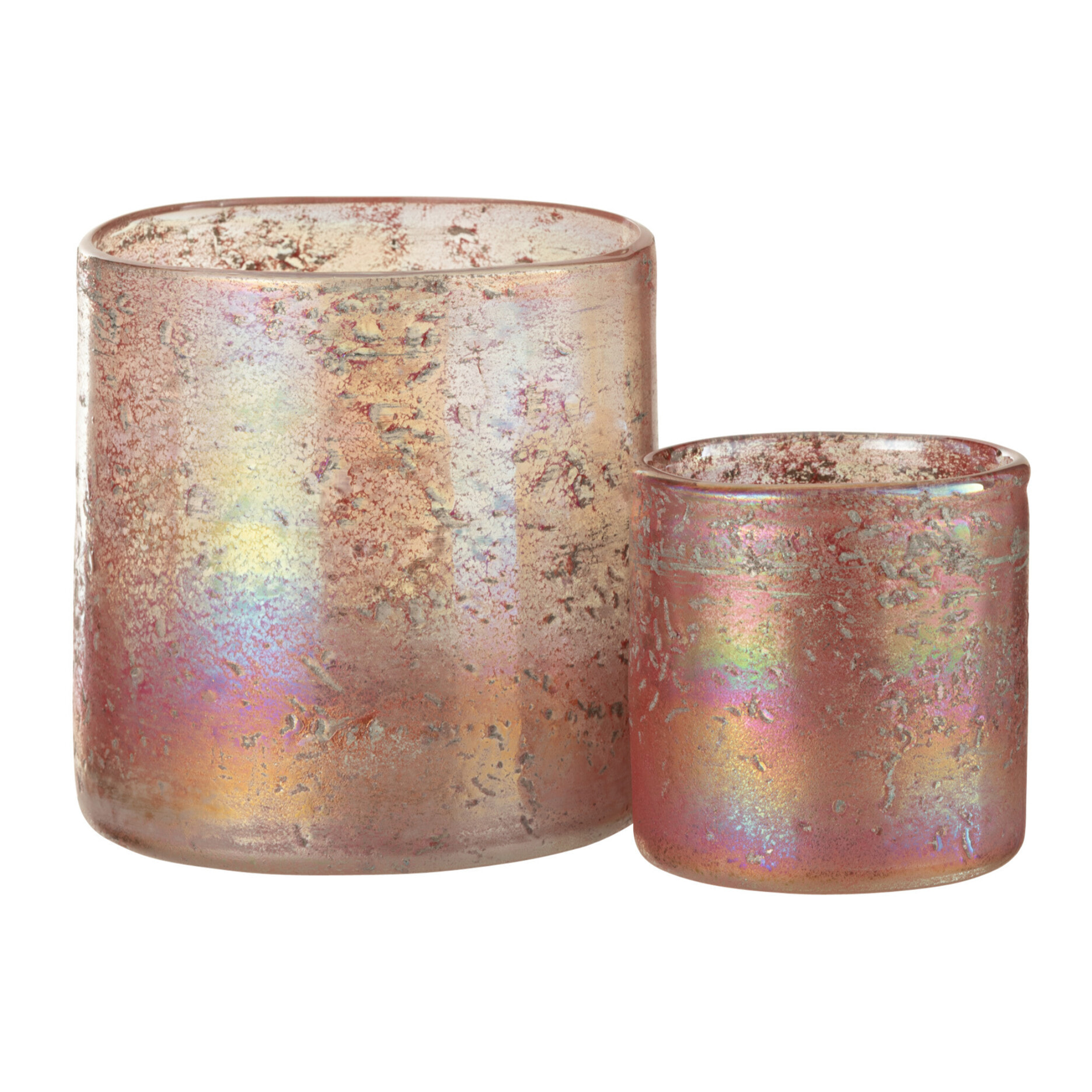 J-Line photophore - verre - rose - medium