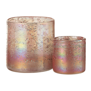 J-Line photophore - verre - rose - medium