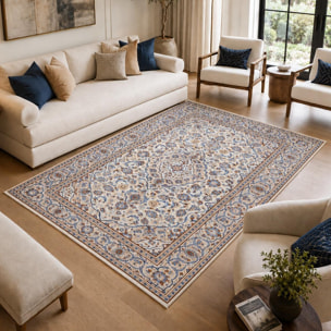 Tapis d'orient au motif oriental, noué main en laine, BOZO