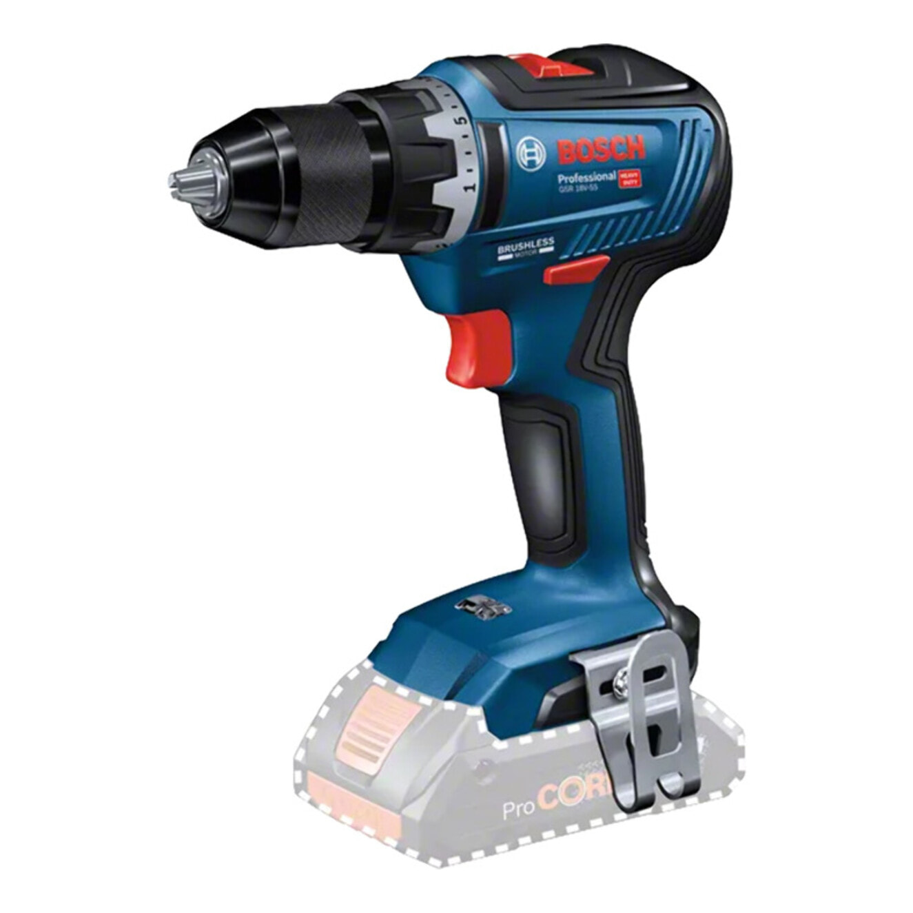 Set de 3 outils 18 V : GSR + GWS + GBH + 2 batteries GBA 18V 4.0 Ah + GAL 18V-40 Professional - BOSCH - 0615A50094