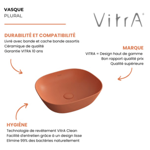 Vasque à poser Plural VitrA Clean terre rouge mat