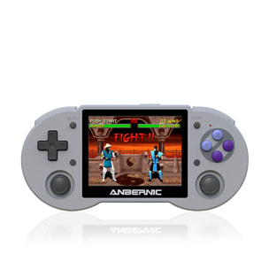 DAM Consola emulador multiplataforma RG353P. 3,5" IPS; Quad Core 1,8GHz, 16GB+128GB. Android 11 + Linux. WiFi. +22.000 juegos. 17,4x2x8,1 Cm. Color: Gris