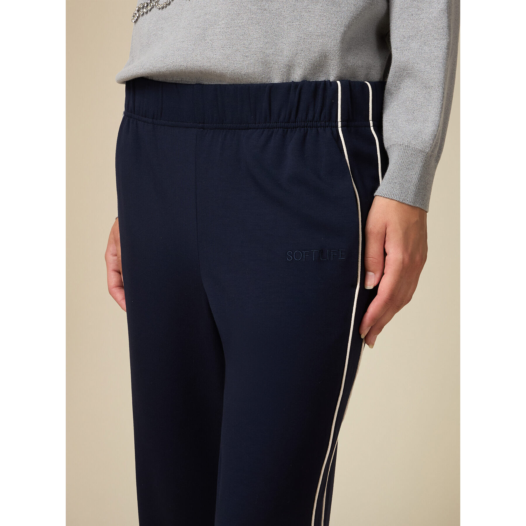 Oltre - Joggers soft touch - Azul