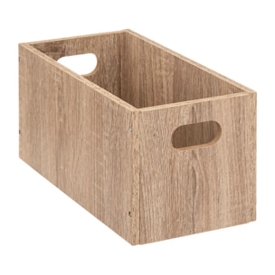 Panier 15x31cm "Mix N' Modul" effet chêne naturel