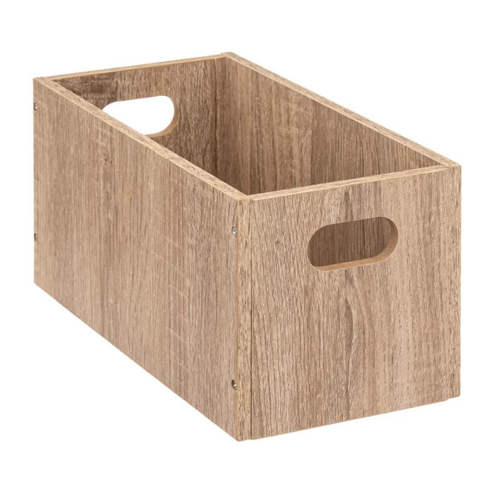 Panier 15x31cm "Mix N' Modul" effet chêne naturel