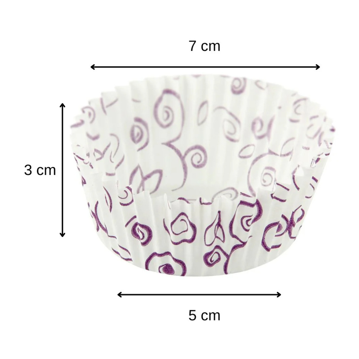 Lot de 50 moules à muffins en papier motif fleur violette 7 cm Zenker Smart Pastry