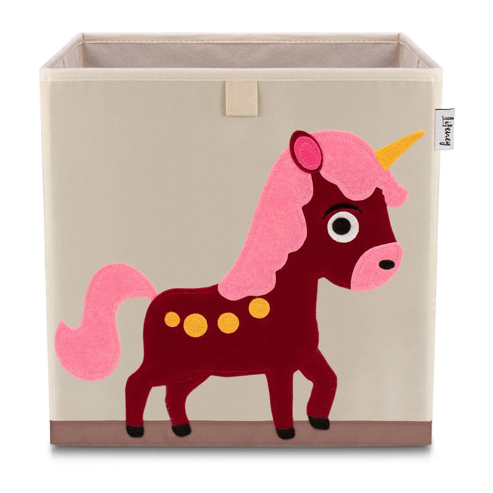 Boîte de rangement en tissu pour enfant "licorne", compatible Ikea Kallax Lifeney