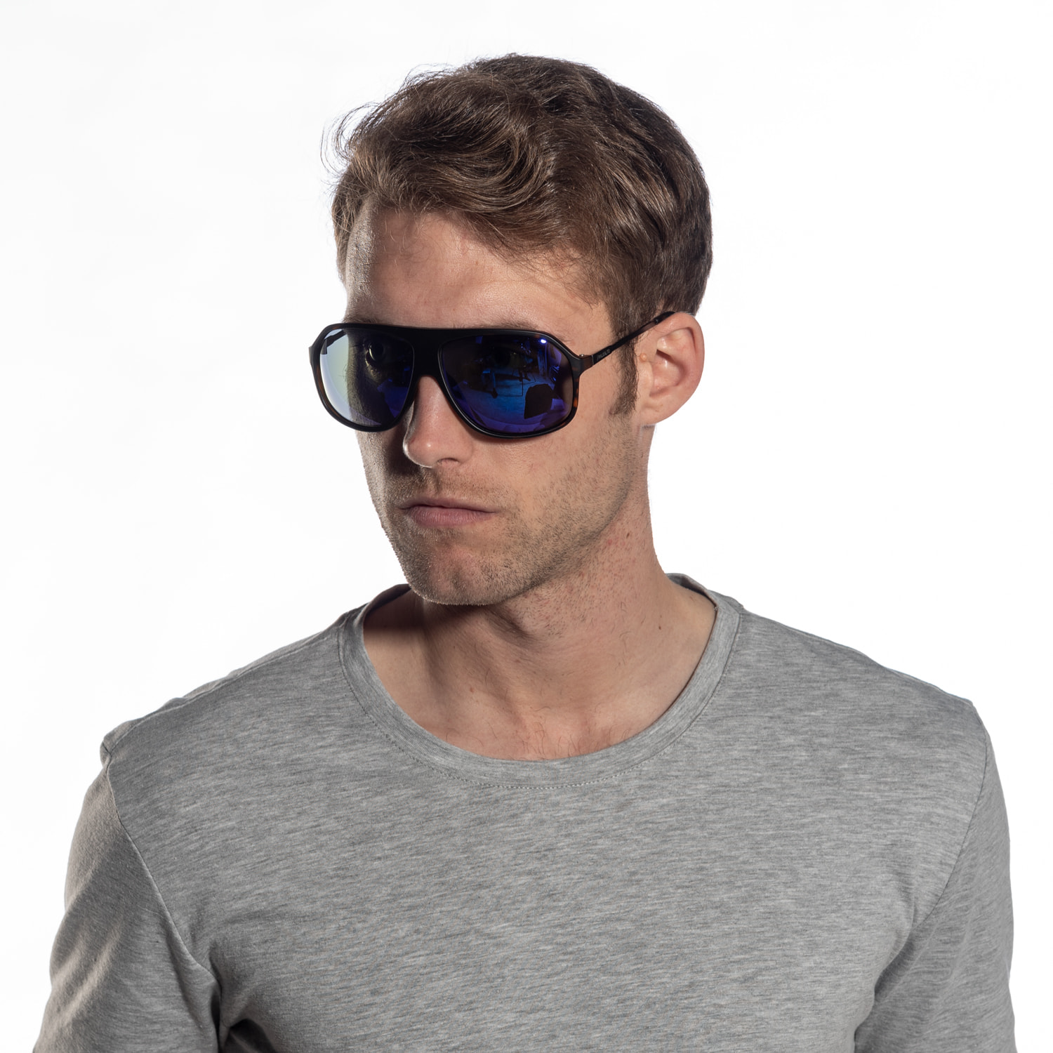 Occhiali da sole OCEAN BAY - montatura opaca light tartarugata marrone e blu