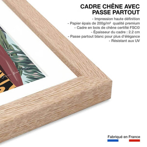 Affiche mode Jamaican girl Affiche sous cadre bois