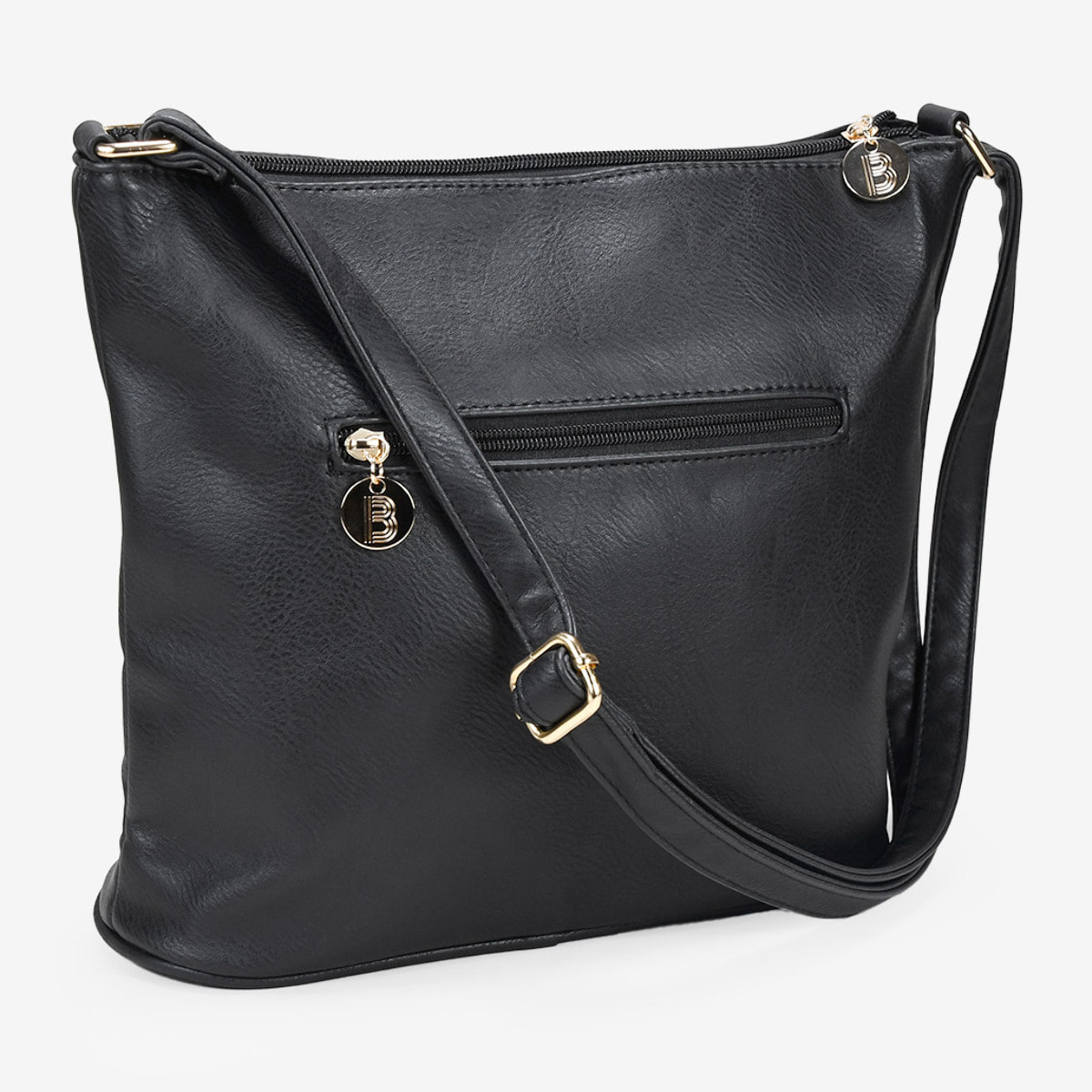 Bolso bandolera negro acolchado