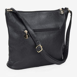 Bolso bandolera negro acolchado