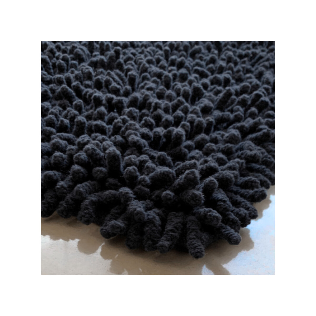 Tapis de salle de bain rectangulaire 40 x 60 cm en coton chenille - SHAGGY