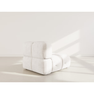 Grace - module d'assise en velours texturé - Beige