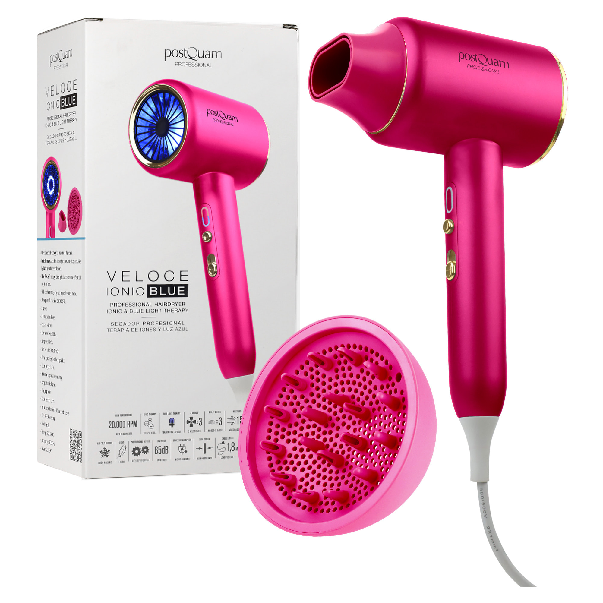 Sèche-Cheveux Veloce Ionic Pink