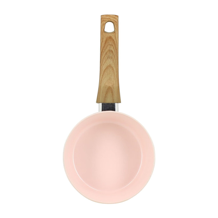 Casserole en revêtement céramique 16cm rose - tous feux COLORAMA