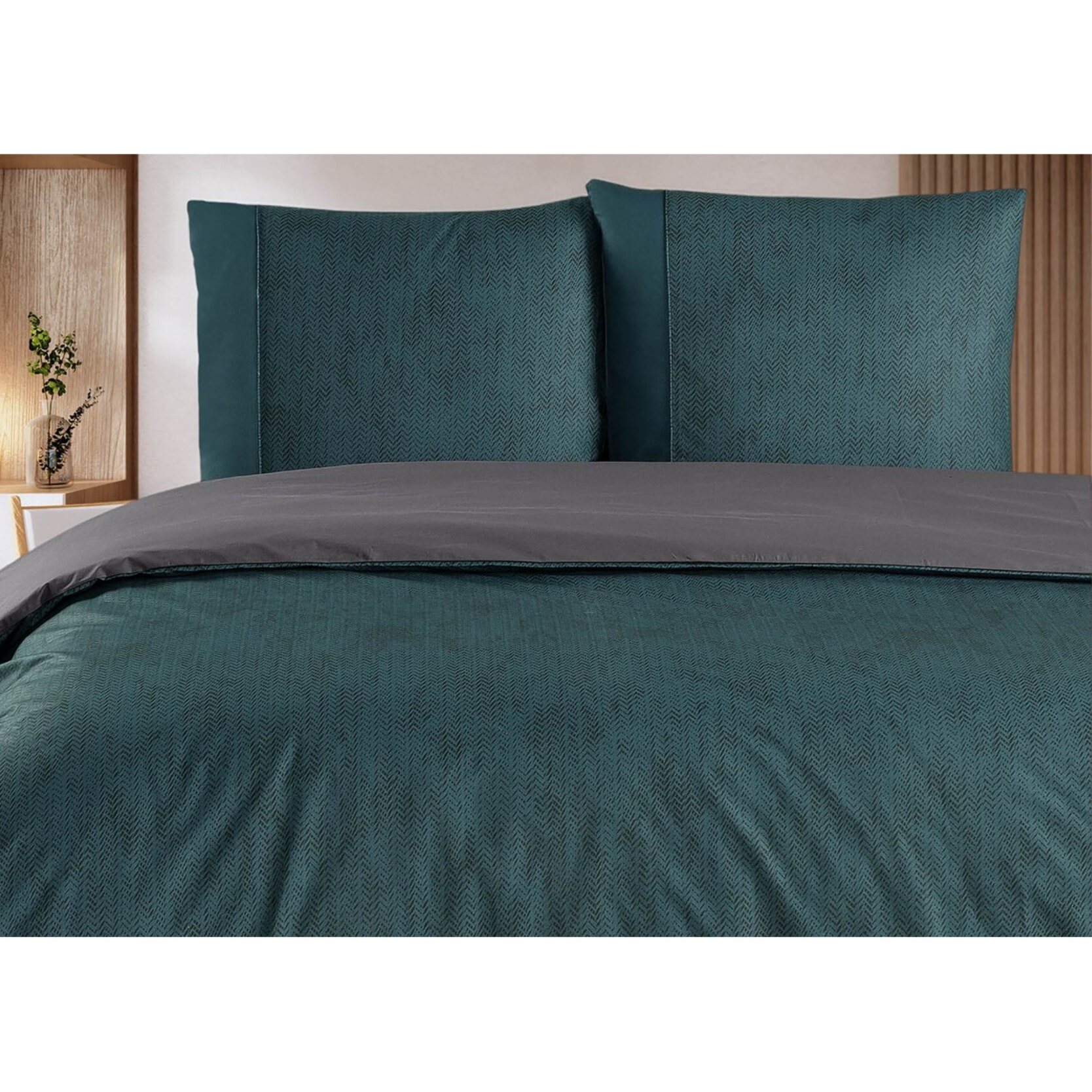 Parure housse de couette et taie(s) d'oreiller coton imprimé