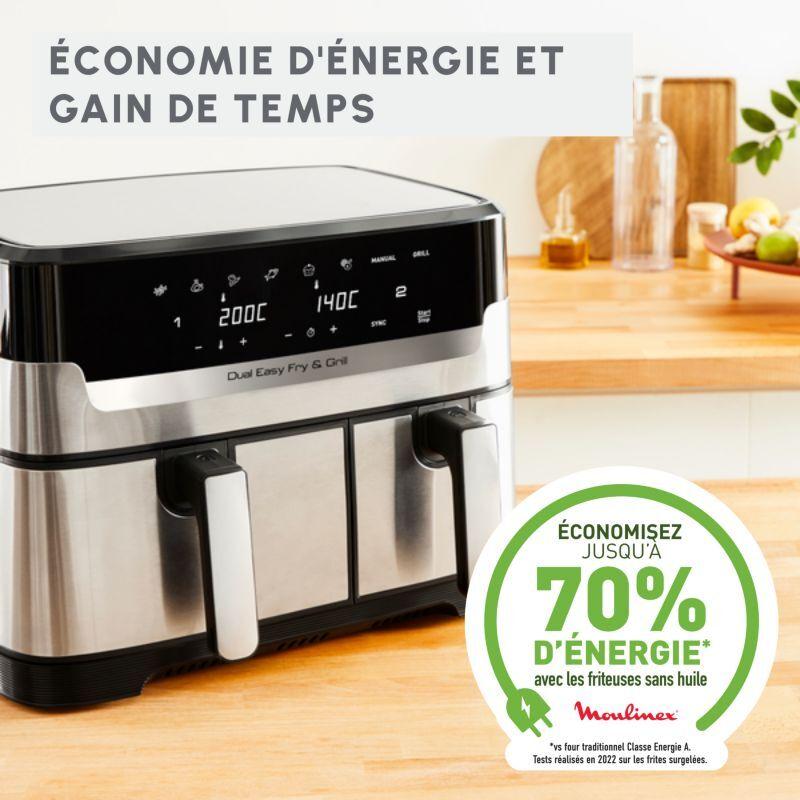Friteuse sans huile MOULINEX Easy Fry and Grill Dual Inox EZ905D20