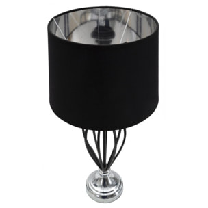 LAMPADA DA TAVOLO DARKY SILVER CM Ø 28X56
