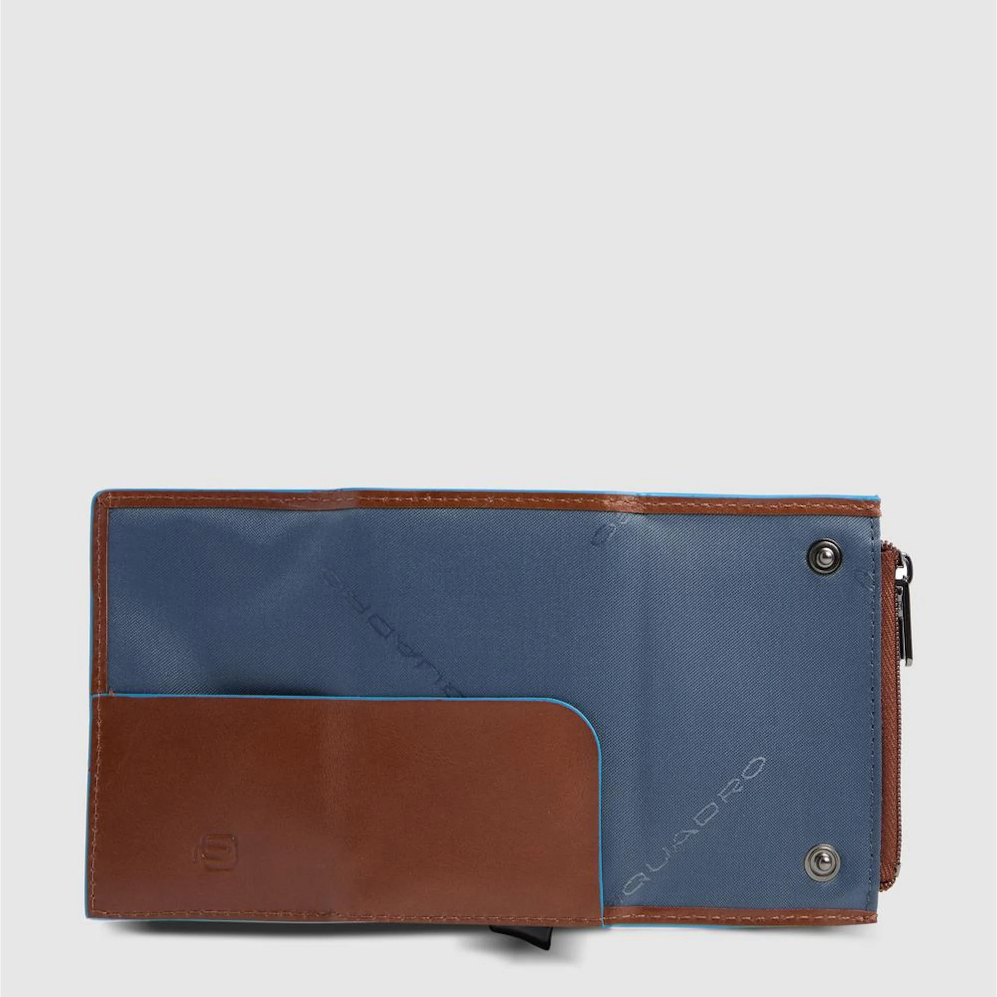 Piquadro Portafoglio compatto con portacarte automatico, porta monete e protezione RFID