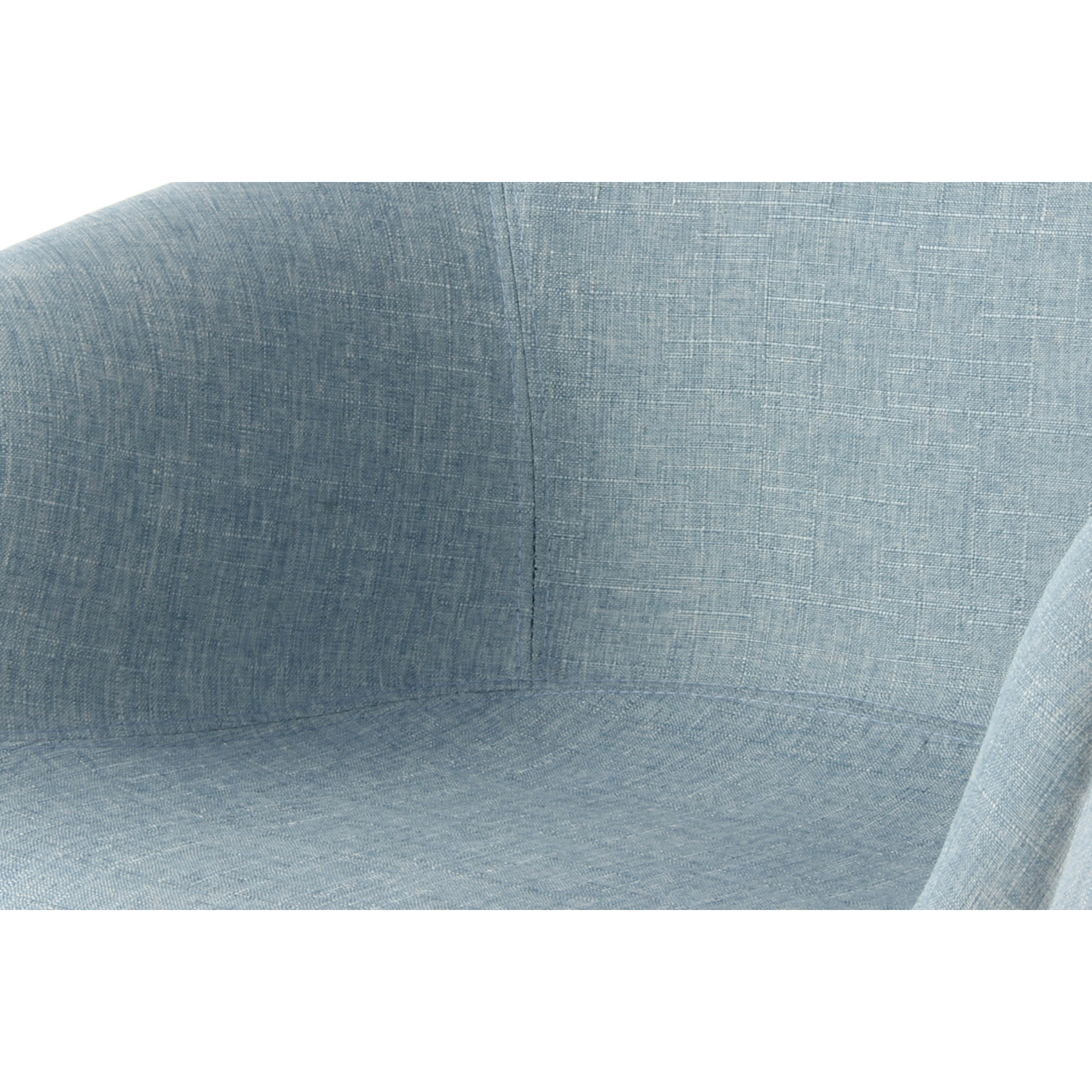 Set di 2 sedie da pranzo Winston in tessuto blu con gambe in faggio